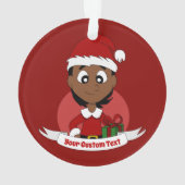 Caricature personnalisée pour fille de Noël (dos)