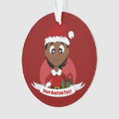 Caricature personnalisée pour fille de Noël (devant)