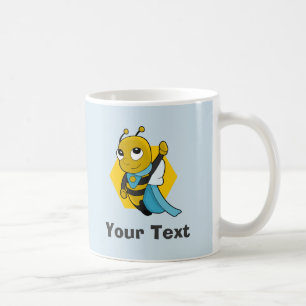 Caricature personnalisée Superhero bee bee Mug caf