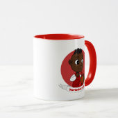 Caricature pour bébé Noël mignon Mug (Devant droit)