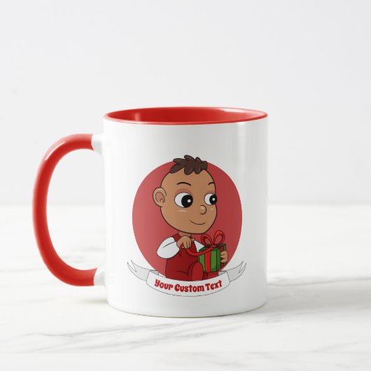 Caricature pour bébé Noël mignon Mug (Gauche)