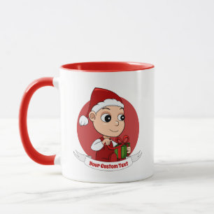 Caricature pour bébé Noël mignon Mug