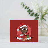 Caricature pour bébé Noël mignonne Carte postale (Debout devant)