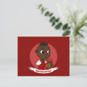 Caricature pour bébé Noël mignonne Carte postale (Debout devant)