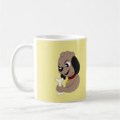 Caricature pour chien chiot mignonne tasse de café (Gauche)