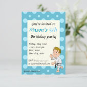 Caricature pour enfants Karate invitations à impri (Debout devant)