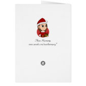 Caricature pour fille de Noël (Dos)