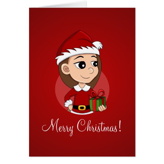 Caricature pour fille de Noël (Devant)