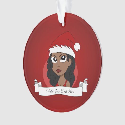 Caricature pour fille de Noël (devant)