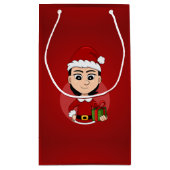 Caricature pour fille de Noël petit sac cadeau (Dos)
