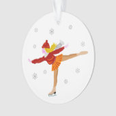 Caricature pour fille de patinage sur glace (devant)