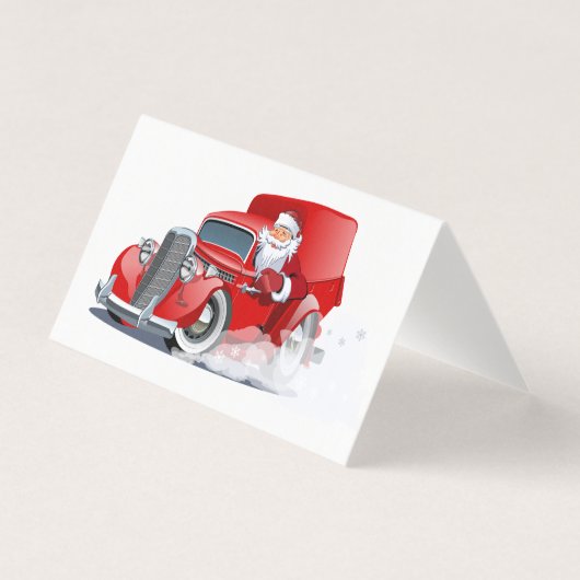 Caricature saluant carte de Noël (Front)