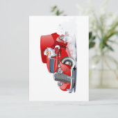 Caricature saluant carte de Noël (Debout devant)