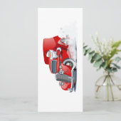 Caricature saluant carte de Noël (Debout devant)