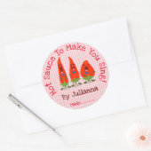 Caricature sur le piment mou étiquette (Enveloppe)