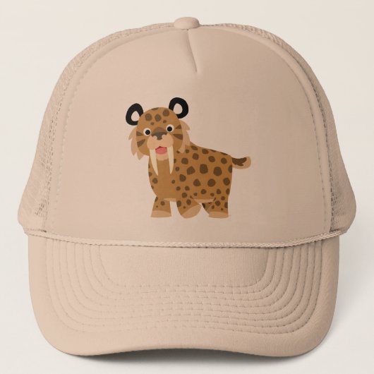 Caricature sympa Smilodon Casquette (Devant)