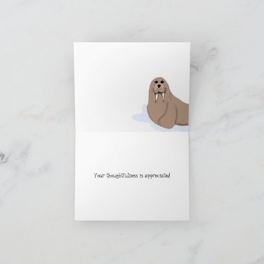 Caricature Walrus Merci (Intérieur)