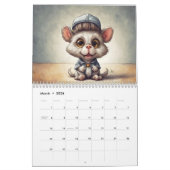 Caricatures animales mignonnes 2025 Calendrier 12 (Mar 2026)