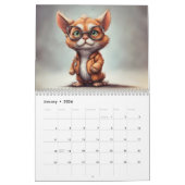Caricatures animales mignonnes 2025 Calendrier 12 (Jan 2026)