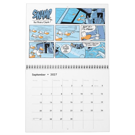 Caricatures d'aviation Calendrier des 12 mois (Sep 2027)