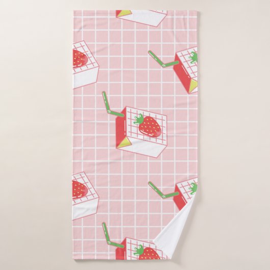 Caricatures de Lait de fraise : Motif (Serviette de bain)