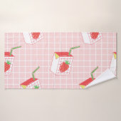 Caricatures de Lait de fraise : Motif (Serviette de bain)