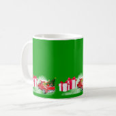 Caricatures de Noël CAFÉ vert MUG (Devant gauche)
