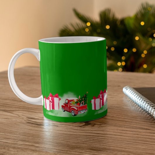 Caricatures de Noël CAFÉ vert MUG