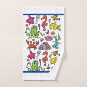 Caricatures pour enfants Sea Life (Serviette à main)