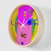 Caricatures sur horloge PinkWall, horloge 8" ronde (Angle)