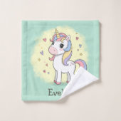 Caricorne mignonne avec Mane arc-en-ciel (Gant de toilette)