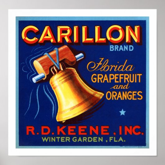Carillon Brand Florida Grapefruit Poster (Voorkant)