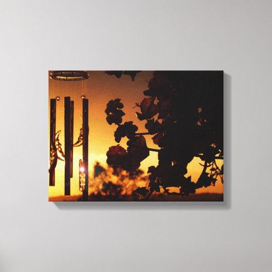 Carillon en or toile de coucher de soleil (Recto)