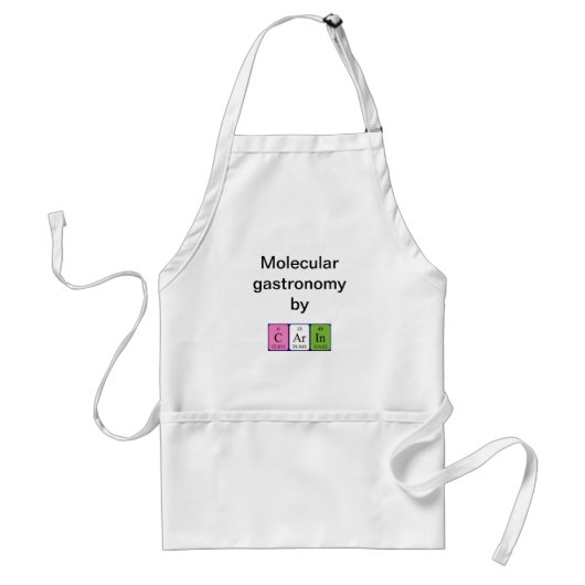Carin Periodic table name apron Standaard Schort (Voorkant)