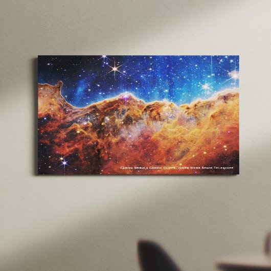 Carina Nebula Cosmic Cliffs James Webb Hi-Res Canvas Afdruk