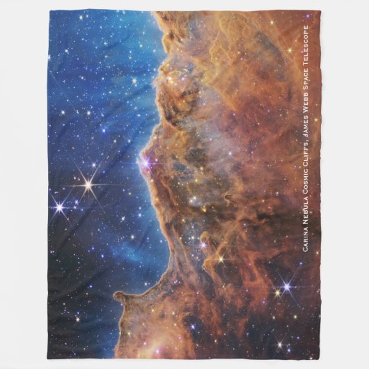Carina Nebula Cosmic Cliffs James Webb Hi-Res Fleece Deken (Voorkant)