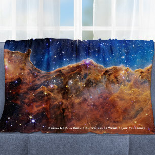 Carina Nebula Cosmic Cliffs James Webb Hi-Res Fleece Deken