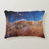 Carina Nevel Kosmische Kliffen James Webb Hoog Res Accent Kussen (Voorkant)