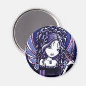 "Carina" Violet vlinder fee Magneet (Voorkant / Achterkant)