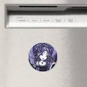 "Carina" Violet vlinder fee Magneet (Insitu (Vaatwasser))