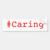 #Caring Bumpersticker (Voorkant)