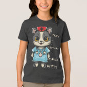 Caring Cat Nurse: Het is mijn ding gezipt Tri-Blend Shirt (Voorkant)