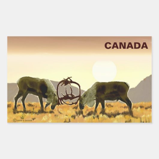 Cariou Duel - Canada Rechthoekige Sticker (Voorkant)