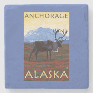 Cariou Scene - Anchorage, Alaska Stenen Onderzetter