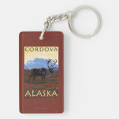 Cariou Scene - Cordova, Alaska Sleutelhanger (achterkant)