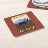Cariou Scene - Cordova, Alaska Vierkante Kartonnen Onderzetter (Schuin)