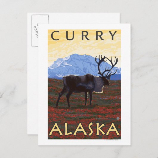 Cariou Scene - Curry, Alaska Briefkaart (Voorkant / Achterkant)