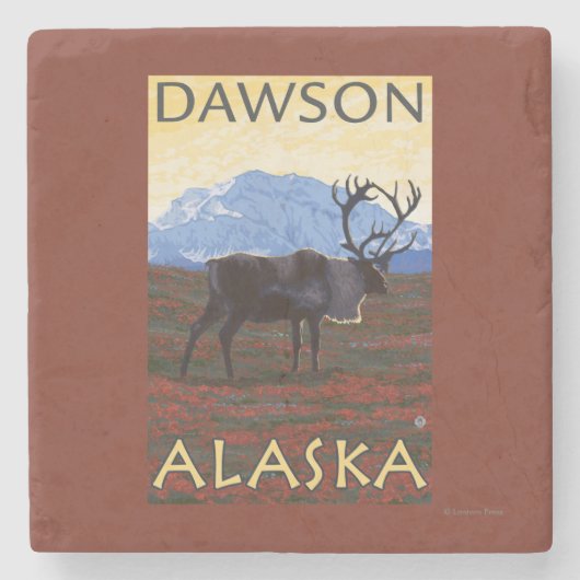 Cariou Scene - Dawson, Alaska Stenen Onderzetter (Voorkant)