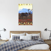 Cariou Scene - Katmai, Alaska Canvas Afdruk (Insitu (Slaapkamer))