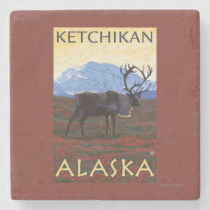 Cariou Scene - Ketchikan, Alaska Stenen Onderzetter
